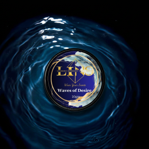 Waves of Desire Solid Perfume Wax in a 10gm jar with a luxurious floral and citrus fragrance, perfect for personal use.